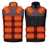 DETPWVWB Heated Gilet,Heated Jacket, Men's and Women's Warm Vest USB Rechargeable Electric Vest Multi Heating Zone Unisex Heating Vest for Cycling and Skiing(District 17 Male Black,3XL)