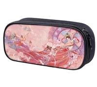 DETPWVWB Retro Classic Chinese Literature Pencil Case - Large Capacity Canvas Stationery Box for Students and Artists(Style 1)
