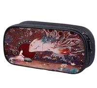 DETPWVWB Retro Classic Chinese Literature Pencil Case - Large Capacity Canvas Stationery Box for Students and Artists(Style 6)