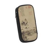 DETPWVWB Retro Classic Chinese Literature Pencil Case - Large Capacity Canvas Stationery Box for Students and Artists(Style 2)