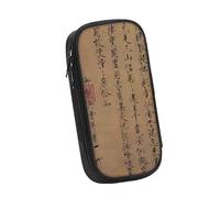 DETPWVWB Retro Classic Chinese Literature Pencil Case - Large Capacity Canvas Stationery Box for Students and Artists(Style 3)