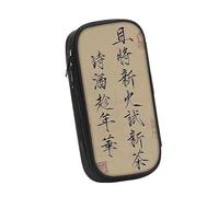DETPWVWB Retro Classic Chinese Literature Pencil Case - Large Capacity Canvas Stationery Box for Students and Artists(Style 4)