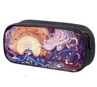 DETPWVWB Retro Classic Chinese Literature Pencil Case - Large Capacity Canvas Stationery Box for Students and Artists(Style 2)