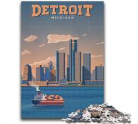 Detroit 1000 Piece Jigsaw Puzzle for Adults And Teenagers, Educational Stress Relief Toy for Is Ideal As A Gift for The Whole Family 1000pcs(50x75cm)