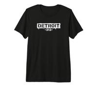 Detroit 313 Area Code Urban Grunge Streetwear Premium T-Shirt