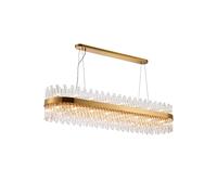Detroit 36 Light Bar Chandelier Pendant - Brass with Clear Glass