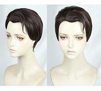 Detroit Become Human Connor Cosplay Wig Dark Brown Heat Resistant Synthetic Hair Anime Cosplay costume Wig + Wig Cap