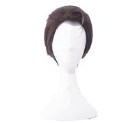 Detroit Become Human Connor Cosplay Wigs Short Dark Brown Heat Resistant Synthetic Hair Wig + Wig Cap