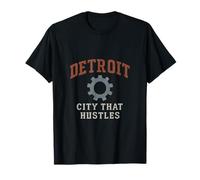 Detroit City That Hustles Vintage Athletic Gear T-Shirt