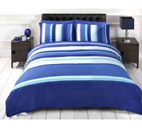Rapport Home Duvet Cover Set Signature Striped - 50% Cotton Blend, 2 Pillowcases, King