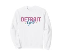 Detroit Girl Retro Aesthetic Cute Vintage DET Girls Sweatshirt