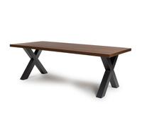 detroit large wooden rectangular dining table in smoked oak