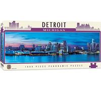 Detroit Michigan 1000 piece panoramic jigsaw puzzle 990mm x 330mm