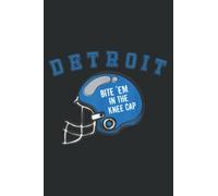 Detroit Michigan Michigander Sunday Lion Kneecap Bite Fans: Lined Journal Notebook with Memo Diary Subject Planner, 6x9 inches, 120 Pages