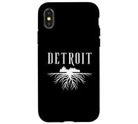 Detroit Michigan Skyline Graphic - From the Ground Up Design Case for iPhone X/XS