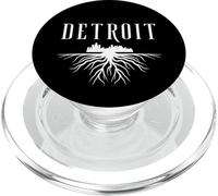 Detroit Michigan Skyline Graphic - From the Ground Up Design PopSockets PopGrip for MagSafe