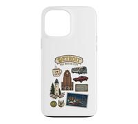 Detroit Motor City Vintage Car Bus Lighthouse Skyline Case for iPhone 13 Pro Max