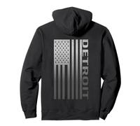 Detroit Patriotic Flag Proud American City Pullover Hoodie