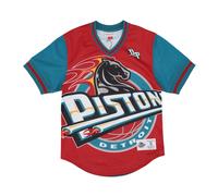 Detroit Pistons Mesh V-neck Jersey - male - Mitchell & Ness - Training - Multicolor - M - Sport M