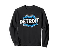Detroit Retro City Energy Vintage Comic Detroit Sweatshirt