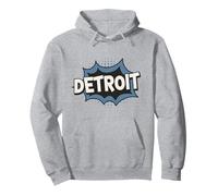 Detroit Retro City Hype Vintage Comic Detroit Pullover Hoodie