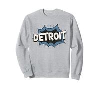 Detroit Retro City Hype Vintage Comic Detroit Sweatshirt