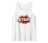 Detroit Retro City Mood Vintage Comic Detroit Tank Top