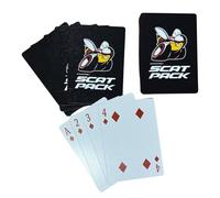 Detroit Shirt Company Dodge Scat Pack Playing Cards - Official Dodge Bee Logo | Premium Black Deck | Poker Size
