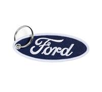 Detroit Shirt Company Ford Blue Oval Logo embroidered Keychain 4" x 1.5" | logos front and back, Multi Color, One size