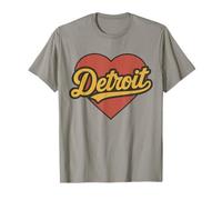 Detroit Throwback Vintage Heart Nostalgic City T-Shirt
