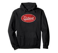 Detroit Varsity Athletic Style Vintage Michigan Pullover Hoodie