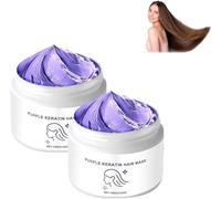 Detroitrain 2025 New Power Purple Keratin Hair Mask - Hair Repair Moisturizing Conditioner for All Hair Types, Deep Conditioning Hair Masks,Activates Hair Roots, Improves Frizz,Smoothness (2 Box)