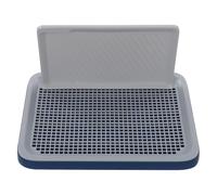 Dettchan Dog Potty Training-Toilet Washable Toilet Tray with Wall Puppy Training Pad Holder Loo Pee Large Mesh Grid Post and Protection Portable Indoor Pet Trays Column for Pads Small Medium Pets