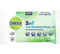 Dettol 2 in 1 Antibacterial Wipes - 15 x 10