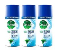 Dettol All-in-One Disinfectant Spray Crisp Linen, 400 ml, Pack of 3 (Packaging May Vary)