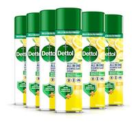 Dettol All-In-One Lemon Disinfectant Spray Multipack 6x300 ml - Fresh Pet, Shoe, Sofa Antibacterial Cleaner - Household Sanitizer Sprays & Liquids