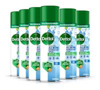 Dettol Antibacterial All In One Disinfectant Spray, Crisp Linen, 300ml (6 x 300ml, Total 1.8L), Household Sanitizer, Hard Surfaces and Upholstery, No Wiping Required, Kills 99.9 Percent of Germs