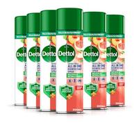 Dettol Antibacterial All In One Disinfectant Spray, Summer Fruits, 300ml (6 300ml, Total 1.8L), Household Sanitizer, Hard Surfaces and Upholstery, No Wiping Required, Kills 99.9 Percent of Germs