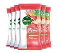 Dettol Antibacterial Biodegradable Cleaning Wipes. Summer Fruits 105's x 6