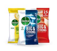 Dettol Antibacterial Biodegradable Multipack: Kitchen, Bathroom, Multipurpose Cleaning Disinfectant Wipes with Citrus Zest - 3 Packs Total