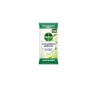 Dettol Antibacterial Cleansing Surface Biodegradable Wipes Lime and Mint 126 Wipes Disinfectant Home Hygiene Kills 999 Percent of Germs