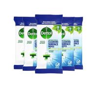 Dettol Antibacterial Cleansing Surface Wipes 30S - Pack Of 5 (150 Wipes)
