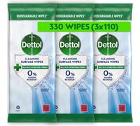 Dettol Antibacterial Cleansing Surface Wipes Fragrance Free 330 Wipes 110 x