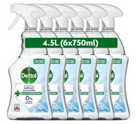 Dettol Antibacterial Disinfectant Surface Cleaner, Original Fragrance, Pack of 6, 6 x 750ml, Total of 4.5L