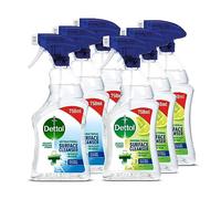 Dettol Antibacterial Disinfectant Surface Cleaner | Original + Mint and Lime Fragrance | Pack of 6 | 6 x 750ml | Total of 4.5L