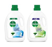 Dettol Antibacterial Laundry Cleanser, Original and Sensitive Sanitiser Additives, Fresh Cotton and Fragrance Free Multipack, 25 Washes, 2x 1.5 L, Pack of 2.