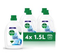 Dettol Antibacterial Laundry Cleanser, Sanitiser Additive, Fresh Cotton Fragrance, Multipack of 4 x 1.5 L, Total of 6L (Packaging may vary)