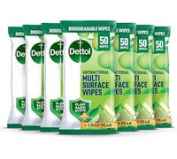 Dettol Tru Clean Antibacterial Multi Surface Wipes, Crisp Pear Scent, 50 Count, 7 Pack, Total 350, Effective Germ Protection, Household Cleaning Solution, Fresh Fragrance