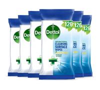 Dettol Antibacterial Multi-Surface Wipes 756 Count (6x126) Large Value Pack - Kills 99.9% of Germs on Most Surfaces