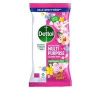 Dettol Antibacterial Multipurpose Biodegradable Flower Power Cleaning Wipes 50's (EXP: 06/25)